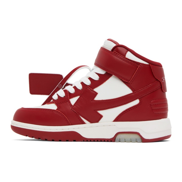  오프화이트 Off-White Red & White Out Of Office Sneakers 232607F127001