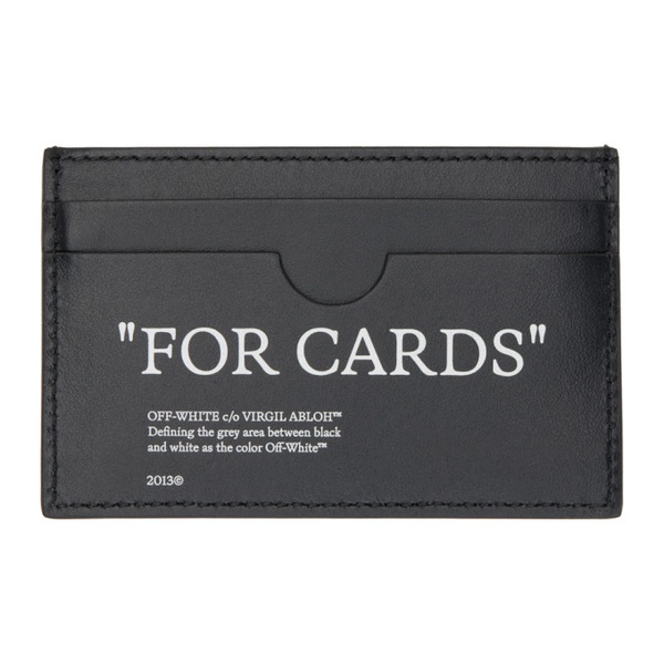  오프화이트 Off-White Black Quote Bookish Card Holder 232607M163005