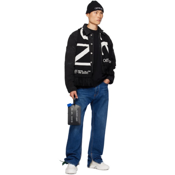  오프화이트 Off-White Black Scratch Tab Skate Sweatshirt 232607M204007