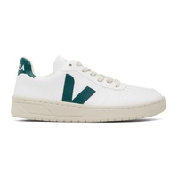 베자 VEJA White & Green V-10 Sneakers 232610F128023
