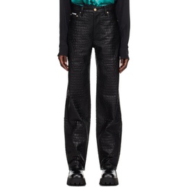 이티스 EYTYS Black Benz Faux-Leather Jeans 232640F069015
