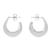 르메르 LEMAIRE Silver Curved Mini Drop Earrings 232646F022002