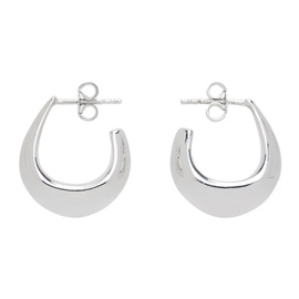 르메르 LEMAIRE Silver Curved Mini Drop Earrings 232646F022002