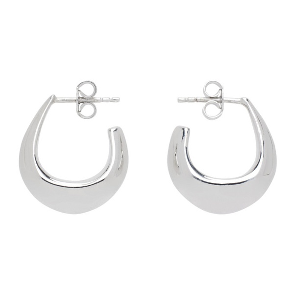  르메르 LEMAIRE Silver Curved Mini Drop Earrings 232646F022002