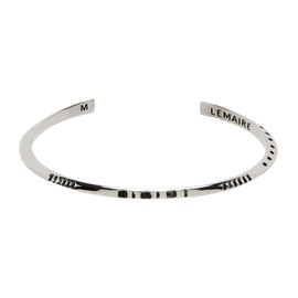 르메르 LEMAIRE Silver Twisted Stripes Bracelet 232646M142001