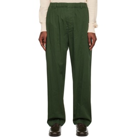 르메르 LEMAIRE Green Relaxed Trousers 232646M191027