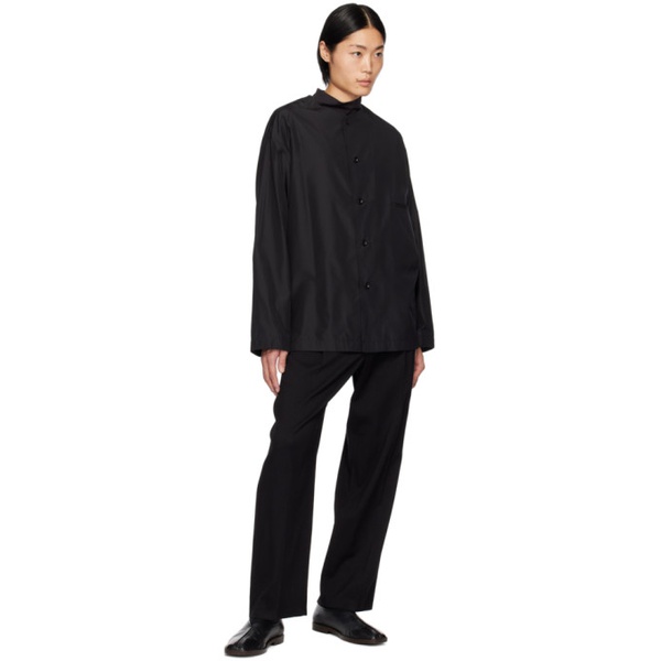  르메르 LEMAIRE Black Collarless Shirt 232646M192016