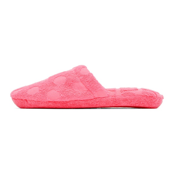 베르사체 베르사체 언더웨어 베르사체 Versace Underwear Pink Polka Dot Slippers 232653F121003