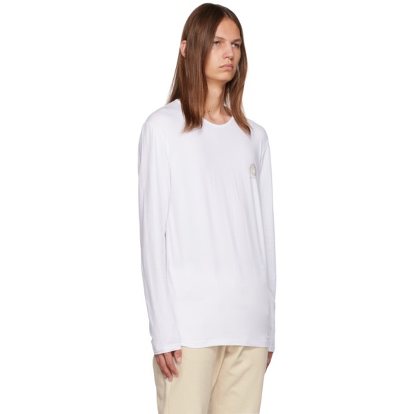 베르사체 베르사체 언더웨어 베르사체 Versace Underwear White Medusa Long Sleeve T-Shirt 232653M213005