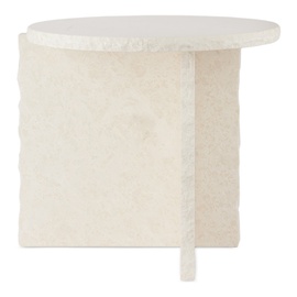 Ferm LIVING White Mineral Sculptural Side Table 232659M810001