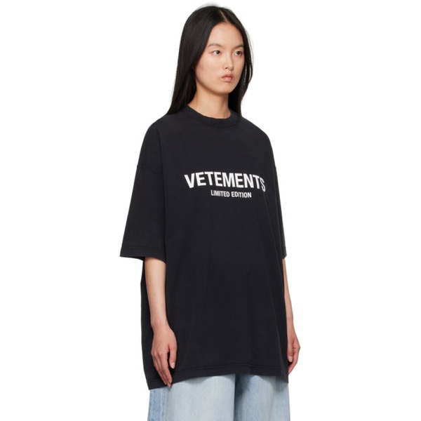 베트멍 VETEMENTS Black Limited 에디트 Edition T-Shirt 232669F110008