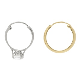 베트멍 VETEMENTS Silver & Gold Wedding Earrings 232669M144000