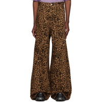 베트멍 VETEMENTS Tan Leopard Jeans 232669M186010