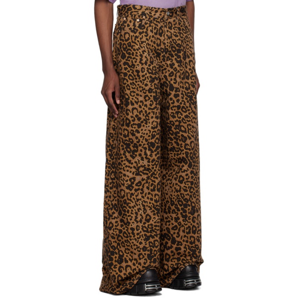  베트멍 VETEMENTS Tan Leopard Jeans 232669M186010