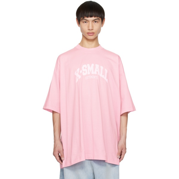  베트멍 VETEMENTS Pink X-Small T-Shirt 232669M213024
