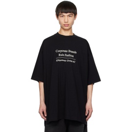 베트멍 VETEMENTS Black Corporate Brands 루이 Ruin Fashion T-Shirt 232669M213031