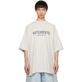 베트멍 VETEMENTS Gray Limited 에디트 Edition T-Shirt 232669M213050