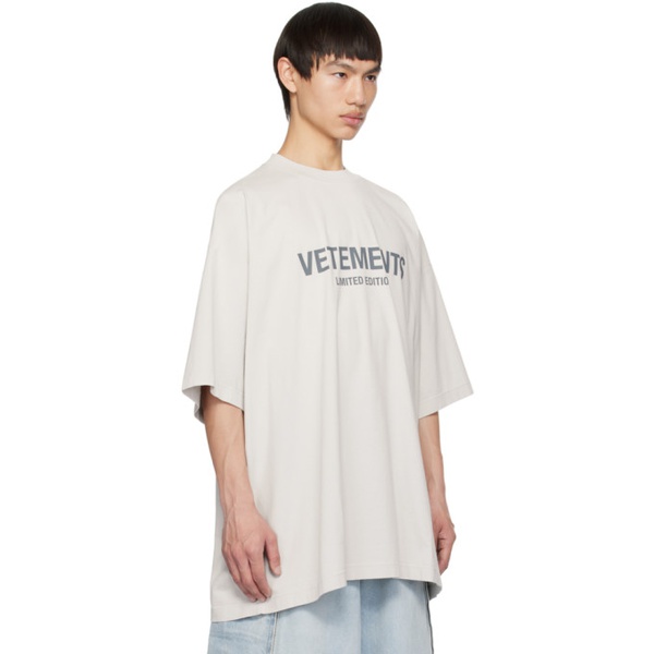  베트멍 VETEMENTS Gray Limited 에디트 Edition T-Shirt 232669M213050