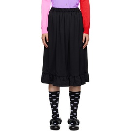 Comme des Garcons Girl Black Frill Midi Skirt 232670F092009