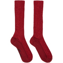 느와 케이 니노미야 Noir Kei Ninomiya Red Metallic Socks 232672F076001