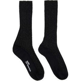 느와 케이 니노미야 Noir Kei Ninomiya Black Metallic Socks 232672F076002
