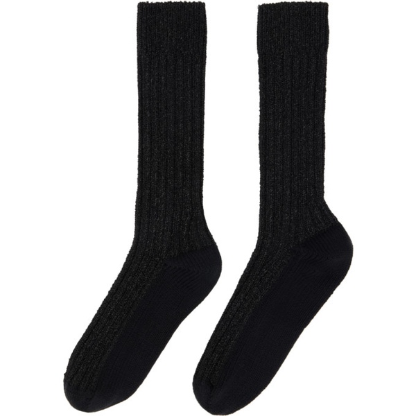  느와 케이 니노미야 Noir Kei Ninomiya Black Metallic Socks 232672F076002