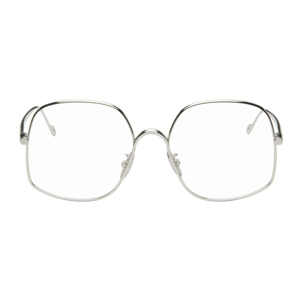 로에베 로에베 LOEWE Silver Square Glasses 232677M134016