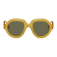로에베 LOEWE Yellow Aviator Sunglasses 232677M134032