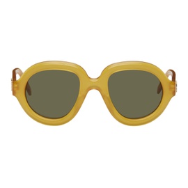 로에베 LOEWE Yellow Aviator Sunglasses 232677M134032