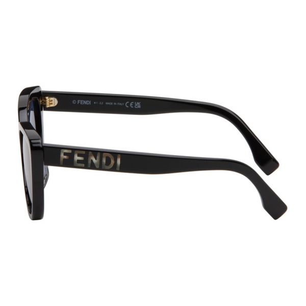 펜디 펜디 Fendi Black Cat-Eye Sunglasses 232693F005007