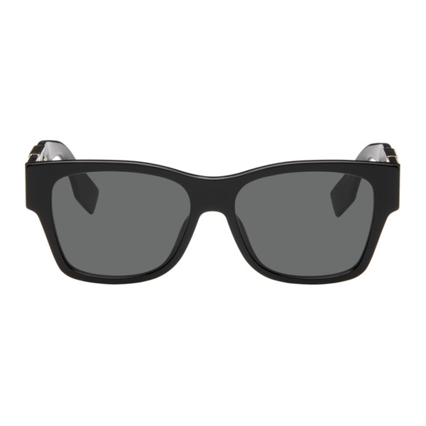 펜디 펜디 Fendi Black Crystal-Cut Sunglasses 232693F005018