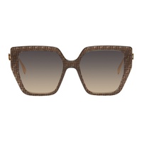펜디 Fendi Brown Cat-Eye Sunglasses 232693F005052