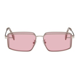 펜디 Fendi Gray Rectangular Sunglasses 232693F005056