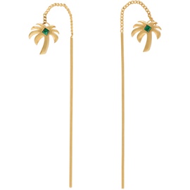 팜엔젤스 Palm Angels Gold Palms Pendant Earrings 232695F022000