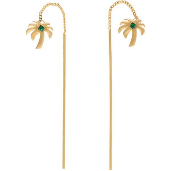  팜엔젤스 Palm Angels Gold Palms Pendant Earrings 232695F022000