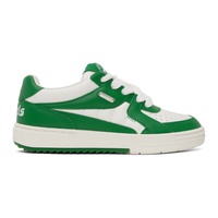 팜엔젤스 Palm Angels Green & White University Sneakers 232695F128005