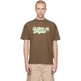 팜엔젤스 Palm Angels Brown Viper T-Shirt 232695M213005