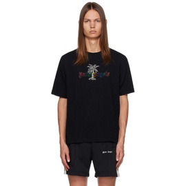 팜엔젤스 Palm Angels Black Printed T-Shirt 232695M213016