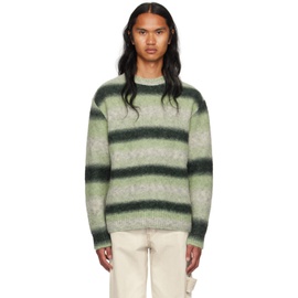 우영미 WOOYOUNGMI Green Stripe Sweater 232704M201001