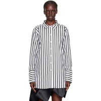 마르케스 알메이다 Marques Almeida Black & White Striped Shirt 232714F109000