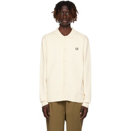 Fred Perry 오프화이트 Off-White Button Cardigan 232719M200000