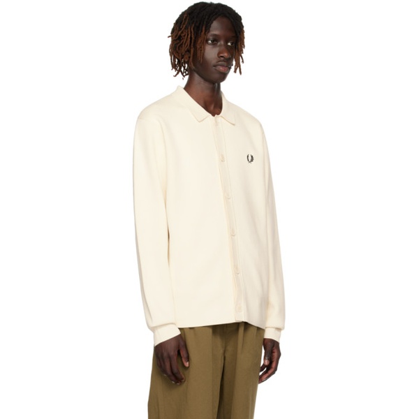  Fred Perry 오프화이트 Off-White Button Cardigan 232719M200000