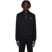 Fred Perry Black Half-Zip Sweater 232719M201003