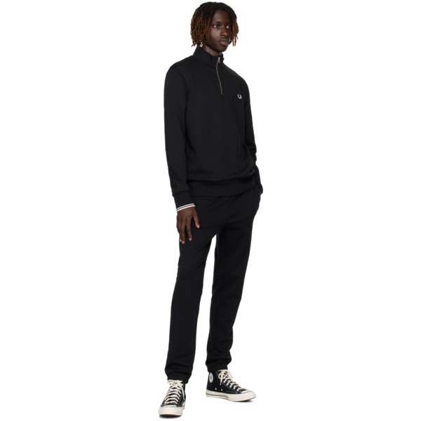 Fred Perry Black Half-Zip Sweater 232719M201003