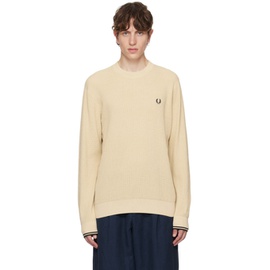 Fred Perry Beige Embroidered Sweater 232719M204000