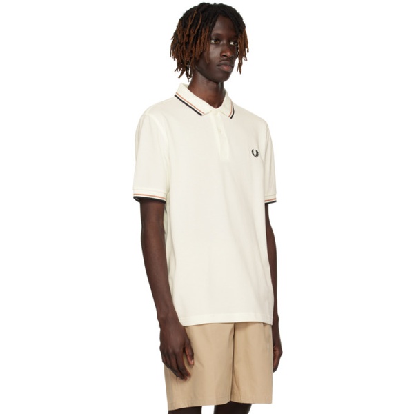  Fred Perry White Twin Tipped Polo 232719M212025