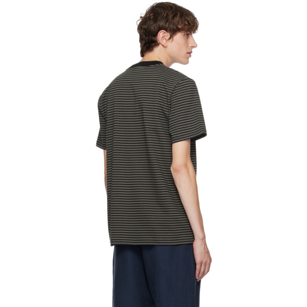  Fred Perry Gray Fine Stripe T-Shirt 232719M213012
