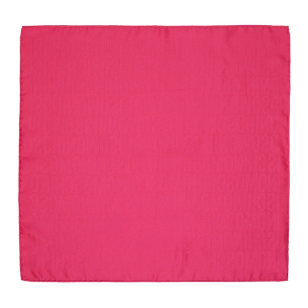  모스키노 Moschino Pink Square Scarf 232720F028000