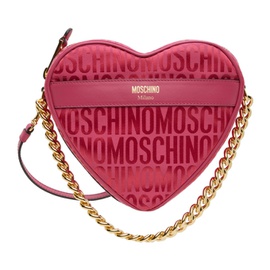 모스키노 Moschino Pink Logo Heart Bag 232720F048021