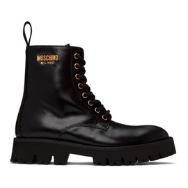 모스키노 Moschino Black Plate Boots 232720F113007